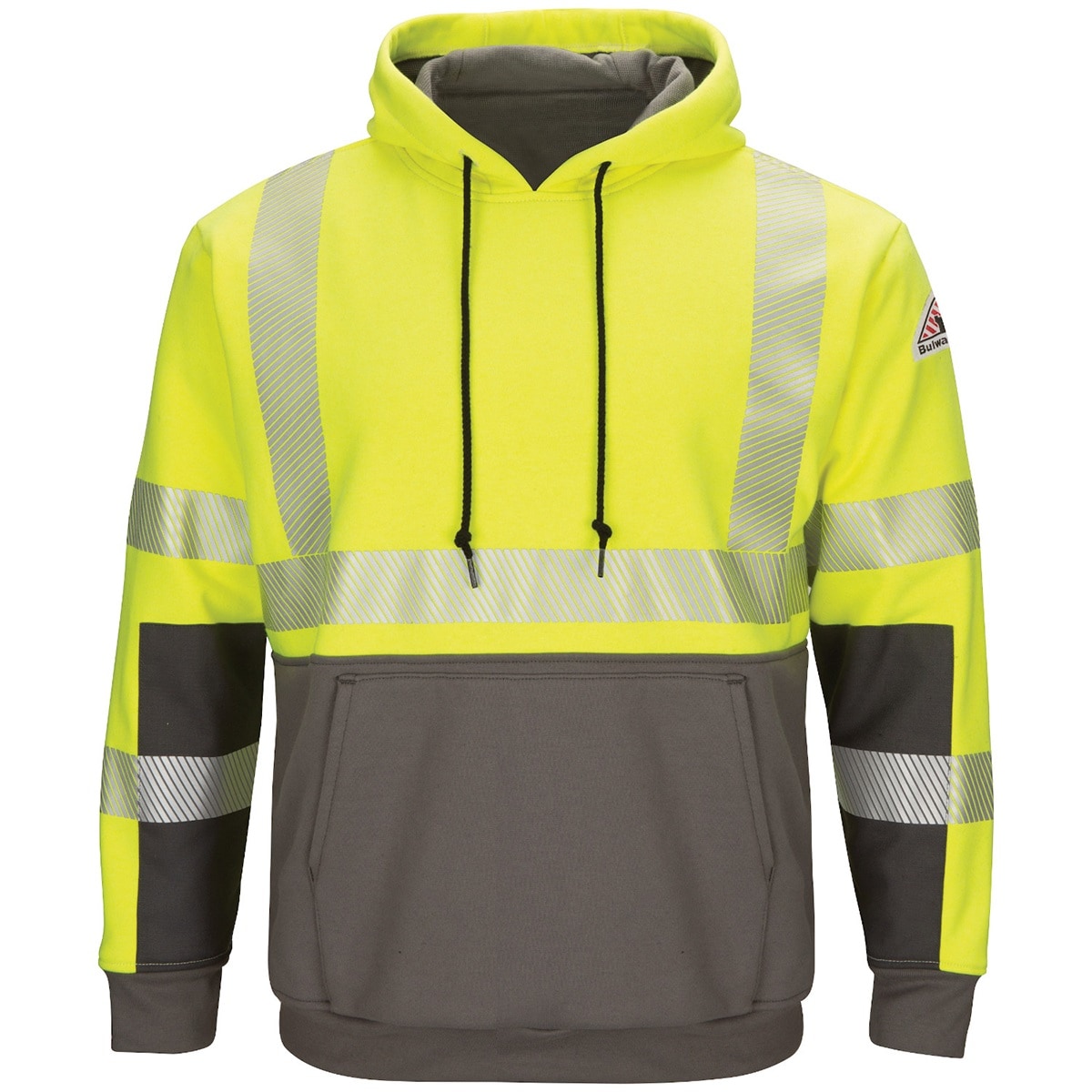 Bulwark Hi-Vis Pullover Sweatshirt with Waffle Lining in Hi-Vis Yellow